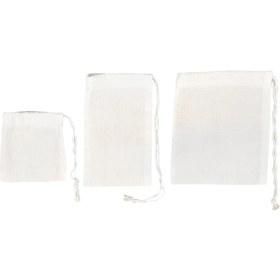 Resim Bitki Çayı Çay Demleme Demlik Kesesi Süzgeci Yüzde Yüz Pamuk 3'lü Set 