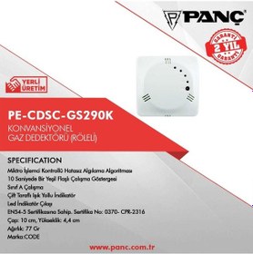 Resim Code GS-290K Konvansiyonel Gaz Dedektörü (Röle Çıkışlı) 