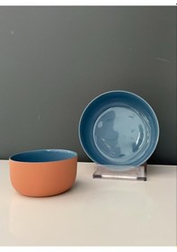 Resim Tantitoni Terracotta Mavi Porselen 2 Li Kase Seti 