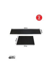 Resim 2 Li Avantaj: Çok Amaçlı Kauçuk Set, Bar Mat, Bulaşık Kurutma, Tencere Altlığı, Saksı Altlığı Siyah 