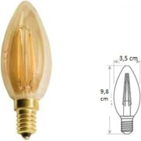 Resim Cata CT-4280 4W E14 Amber Rustik Led Ampul (6 Adet) 
