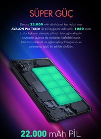Resim Avalon 256 GB Hafıza 8 GB Ram 10.36 Inc 2.4k 22.000 Mah Pil Harman Kardon Profesyonel Oyuncu Tableti 
