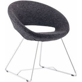 Resim Yoji Antrasit Gri Kumaş Ofis Bekleme Sandalyesi 