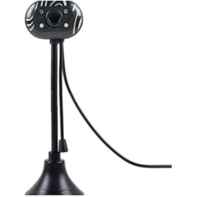 Resim Cordial Usb Bilgisayar Webcam Mikrofonlu Hd Gece Görüşlü Led Aydınlatmalı Black Pack Of 1 Taşınabilir Pc Kamerası Video Konferans Dersler İçin 
