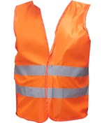 Resim BİSİKLET YELEK REFLEKTÖRLÜ POLYESTER TURUNCU 