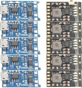 Resim Neevoyu 10 Adet Li-po Şarj Modülü Seti: 5 Adet 1a + 5 Adet 2a Usb Girişli, Aşırı Akım/koruma Özellikli 