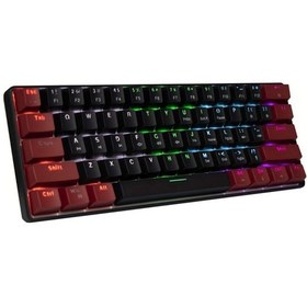 Resim Mekanik Klavye 61 Tuşlu Rgb Oyun Klavyesi İş Ofisi Taşınabilir Kompakt Kablolu Klavye Mini Oyun Mekanik Klavyesi 