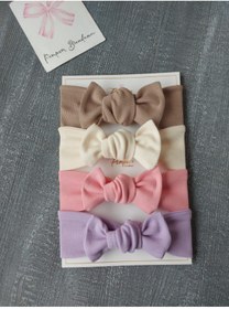Resim pempem bandana Kız Bebek 4'lü Ribana Bandana 