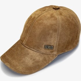 Resim Valmenti Erkek Hakiki Deri Bej Beyzbol Şapka 524 1123-val Spk Sk24-25 Camel Suet BEJ Bej 