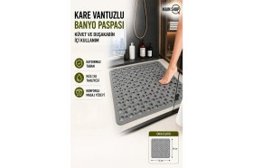 Resim Main Shop Kare Bubble Bath Math Banyo & Duş Kaydırmazı Antrasit GP-149 