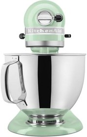 Resim KitchenAid Artisan mutfak robotu, eğilebilir gıda işlemcisi, 4 aksesuarlı hamur yoğurma makinesi, paslanmaz çelik kase, 4,8 l, fıstık 