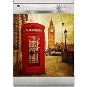 Resim Makinesi Sticker Kaplama Beyaz Eşya Kaplama Londra Sokak Kulübe 