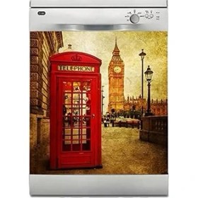 Resim Makinesi Sticker Kaplama Beyaz Eşya Kaplama Londra Sokak Kulübe 