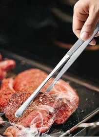 Resim RELATOS Yiyecek Servis Maşası Şef Cımbızı Et Kızartma Barbekü Aleti 30 Cm 