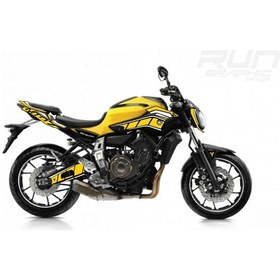 Resim Yamaha Mt 07 Uyumlu Sarı Sticker Set 