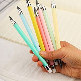 Resim 1 Kalem+10 Kurşun Uç+1 Silgi, Hafif Renkli Kalem Tutucu Serisi, Sonsuz Kalem, Ev ve, Tatil Hediyeleri, Yeni Yıl Hediyeleri için Uygun 