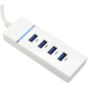 Resim NETAPLUS 4 Port Usb Hub 3.0 Usb Çoklayıcı Mavi Led Işıklı Usb Çoğaltıcı Switch Port Beyaz 