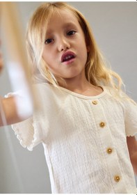 Resim Mayoral Kız Çocuk Tshirt - Mayoral - Ecru - 5 Yaş - 3014--ecru-5 Yaş Ekru 