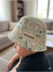 Resim Kitti 0-18 Ay Safari Desenli Erkek Bebek Fötr Şapka 
