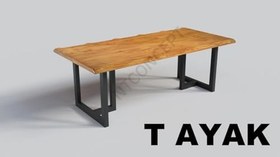 Resim NTConcept Vinne Doğal Ahşap Yemek Masası - AMZ-MYM0037 (85 x 180 cm) 
