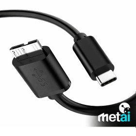 Resim Metai Usb-c To Micro B 3.0 Hard Disk Kablosu 1 Metre 5gbps Yüksek Hızlı Veri Aktarımı Type-c Harici Hdd & Ssd Bağlantı Kablosu Wd, Seagate, Toshiba Uyumlu Siyah 