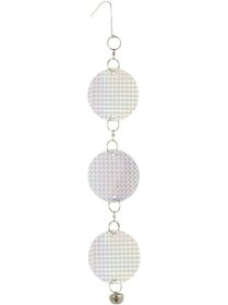 Resim Rogfer Bahçe Kuş Kovucu Dekoratif Yuvarlak Asılı Lazer Yansıtıcı Gümüş 