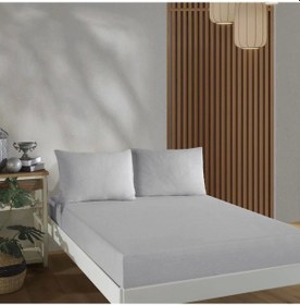 Resim Lodos Home Ranforce Lastikli Çift Kişilik Çarşaf Takımı 160x200 2 Ad Yastık Kılıfı Beyaz 