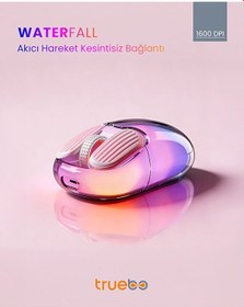 Resim Truebo Waterfall Wireless RGB Gökkuşağı Efektli Mouse 