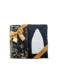Resim Seccade + Eşarp + Takke + Tesbih Seti Asetat Kutulu, Siyah Siyah 65 x 110 CM 