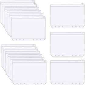 Resim 16/8 A6 Ciltleme Cepleri, Bütçe Yönetimi için 6 Delikli Nakit Zarflar, Şeffaf Fermuarlı Dosya Klasörleri, İnsertli Çift Taraflı Şeffaf PVC Belge Tutucular, Ofis Malzemeleri,Finansal Organizasyon,Şık Organizatör,Kompakt Depolama,Yüksek kaliteli ciltleme,Dayanıklı PVC,Dosya Ciltleri,Belge Kılıfları,Ofis Çalışanları,Muhasebe Araçları 
