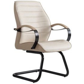 Resim Cobra Krem Deri Misafir Koltuğu Bej 