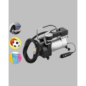 Resim VeraGlobe Buğz Araç Çakmak Girişli Metal Hava Kompresörü 10A Güçlü Motor 