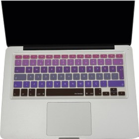 Resim Macbook Air Pro Klavye Koruyucu Türkçe Q Ombre Eski Usb Li Model 2008/2017 Yılı İle Uyumlu Pembe Mavi 