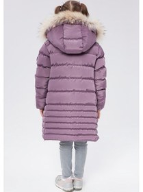 Resim Benitto Kids Benittokids Kız Çocuk Natürel Kürklü Kaban 51301-Mor 