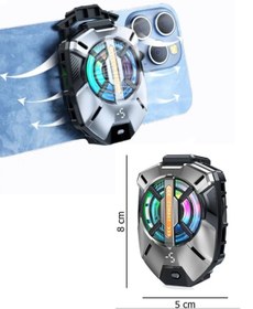 Resim RUGGED Kablolu Dijital Göstergeli Işıklı Cep Telefonu Soğutucu Isı Önleyici Fan 