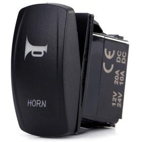 Resim ON-OFF Mavi Işıklı Anahtar 5-Pin 12V-24V - Horn 