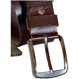 Resim Süzer Deri 4 Cm. Spor Hakiki Deri Düz Model Erkek Kemer Kahverengi Kahverengi 