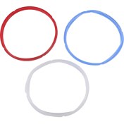 Resim Empoorlium Düdüklü Tencere Aksesuarları Için Silikon Sızdırmazlık Halkası, 5 Veya 6 Quart Modellere Uyumlu, Kırmızı, Mavi ve Genel Şeffaf Beyaz, 3'lü Paket (Yurt Dışından) 