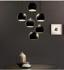 Resim Mylights Retro Rustik Metal Modern Endustriyel Sarkit 6 Li Küre 
