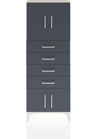 Resim Arges Dolap 2 Raflı 4 Çekmeceli 4 Kapaklı 60x30x163 Aytaşı-antrasit Aytası 