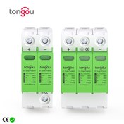 Resim 1 adet tongou DC 1000V SPD Aşırı Gerilim Koruyucu 2P / 4P 20-40KA Güneş PV Sistemleri için Şimşek Koruması, Ev ve Ev Aletleri, MOV ve Termal Kesici ile DIN Ray Montajı, (IEC61643-31), Şimşek Aşırı Gerilim Koruyucusu | Küp şeklinde koruyucu | Güvenli Bağlantı Terminalleri 