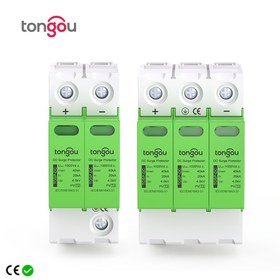 Resim 1 adet tongou DC 1000V SPD Aşırı Gerilim Koruyucu 2P / 4P 20-40KA Güneş PV Sistemleri için Şimşek Koruması, Ev ve Ev Aletleri, MOV ve Termal Kesici ile DIN Ray Montajı, (IEC61643-31), Şimşek Aşırı Gerilim Koruyucusu | Küp şeklinde koruyucu | Güvenli Bağlantı Terminalleri 