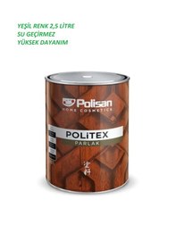 Resim Polisan Politex Yeşil Vernik Su Geçirmez Yüksek Dayanım 2,5 Litre 