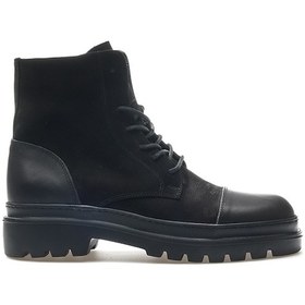 Resim Pierre Cardin Erkek Hakiki Deri Casual Günlük Bot 40-44 24k 77810 M Siyah Nubuk Siyah Nubuk 