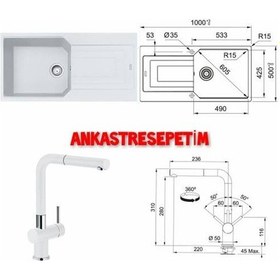 Resim Franke Ubg 611-100 Bianco Eviye.Active Pl 