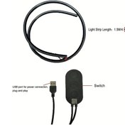 Resim Tongdashop Usb Anahtarlı 1.5 Metre Led Araç İç Aydınlatma Şeridi Çok Renkli Ortam Işığı Pil Gerekmez 