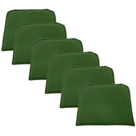 Resim Knsz sırt minderi 6 lı zng&mğr&uslu yşl suni deri cırtlı tel bar sandalyesi sırtı için 