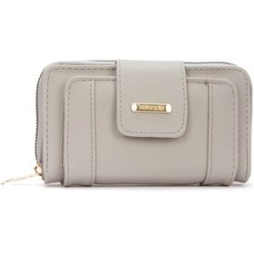 Resim Newish Polo Kadın Deri Desenli Telefon Kağıt Para Bölmeli Kartlık Ve Cüzdan - New389 Gri 