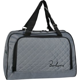 Resim barberri Anne Bebek Bakım Gri Klasik Sırt Çantası ve Kapitoneli Küçük Boy Spor El Valizi 