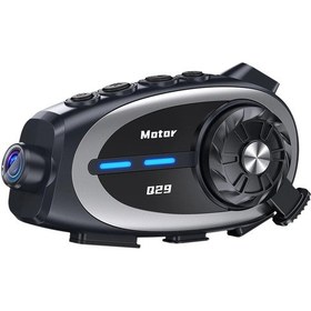 Resim Q29 Motosiklet Kask İletişim Sistemi + Bluetooth Kulaklık + 1080p Hd Kamera 